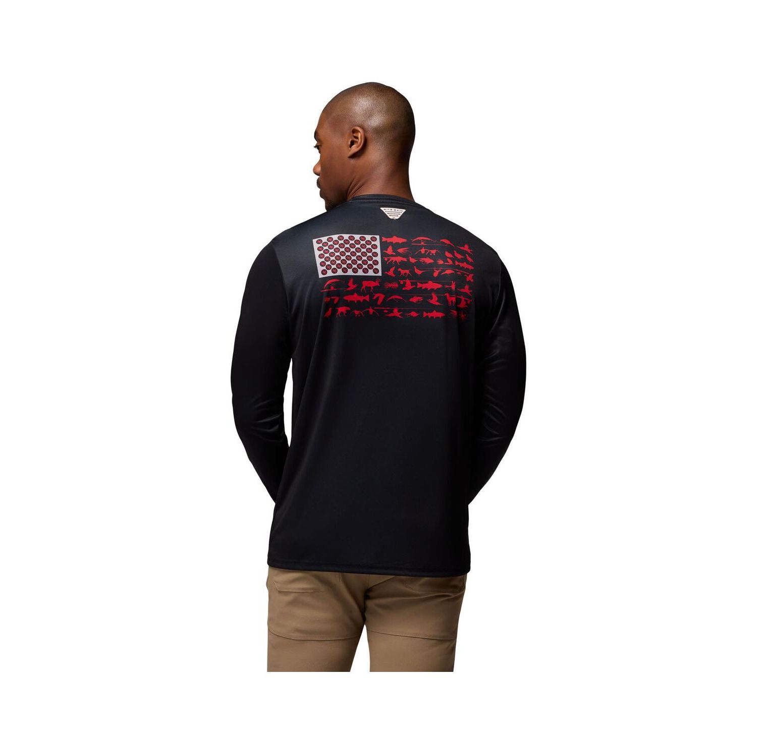 Men's Black Ohio State Buckeyes PHG Terminal Shot 3-Hit Long Sleeve T-Shirt