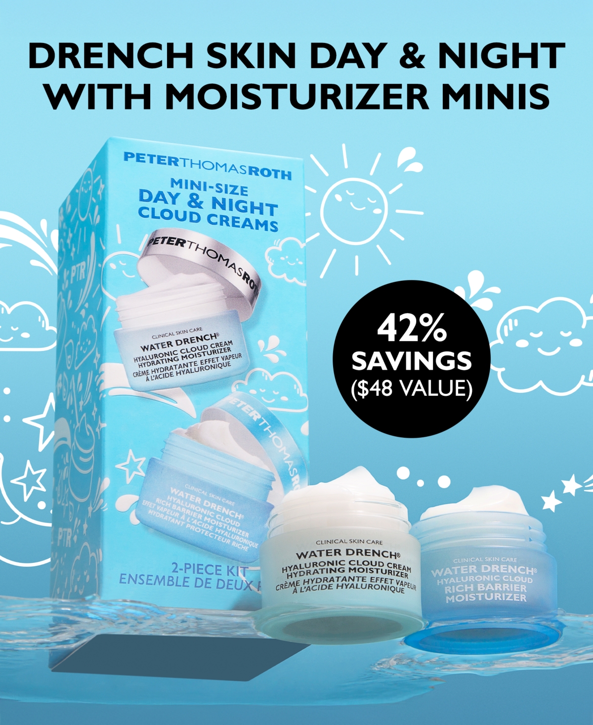 Peter Thomas Roth 2-pc. Mini Water Drench Duo Set In Transparent
