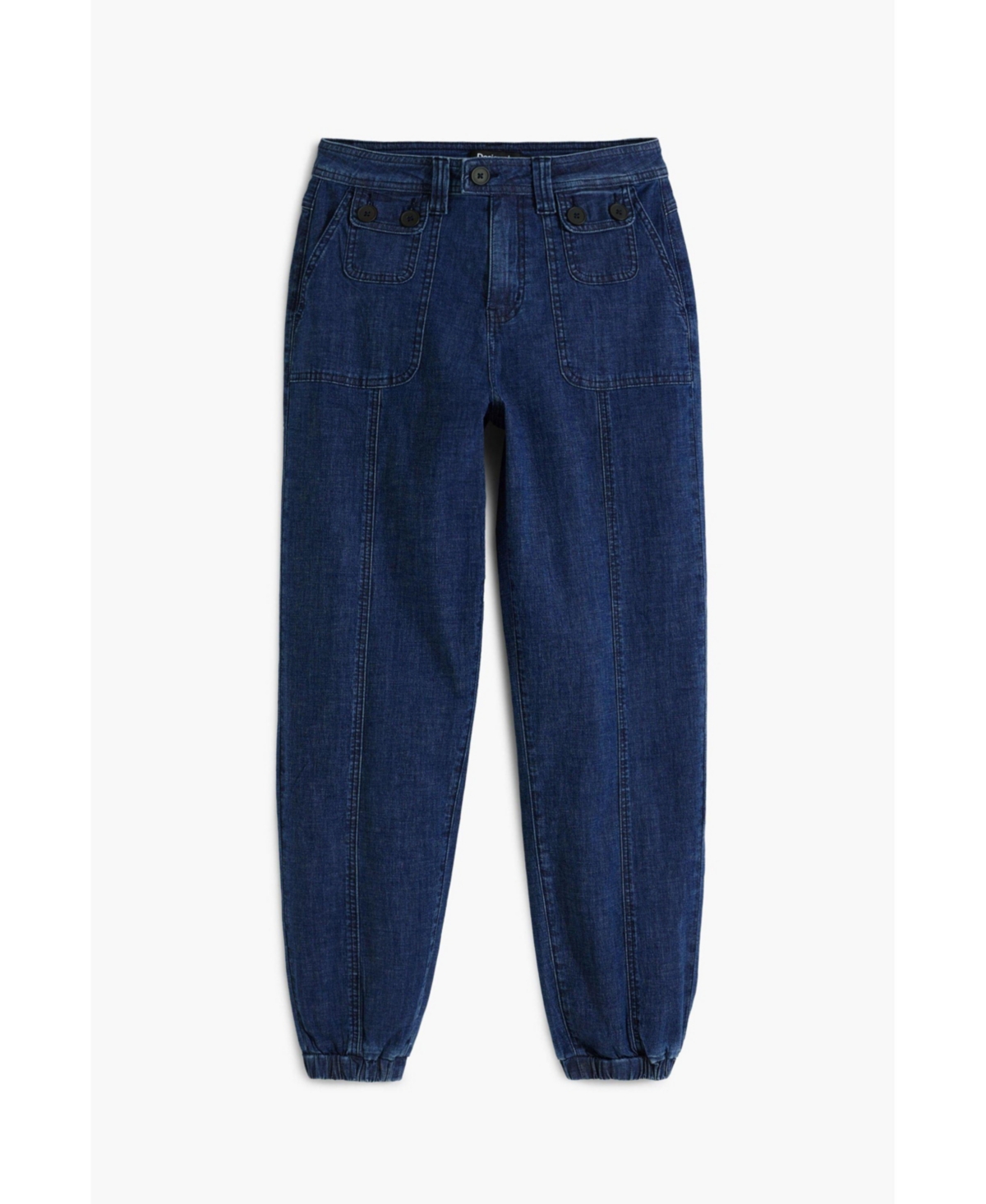 Desigual Denim Joggers In Blue