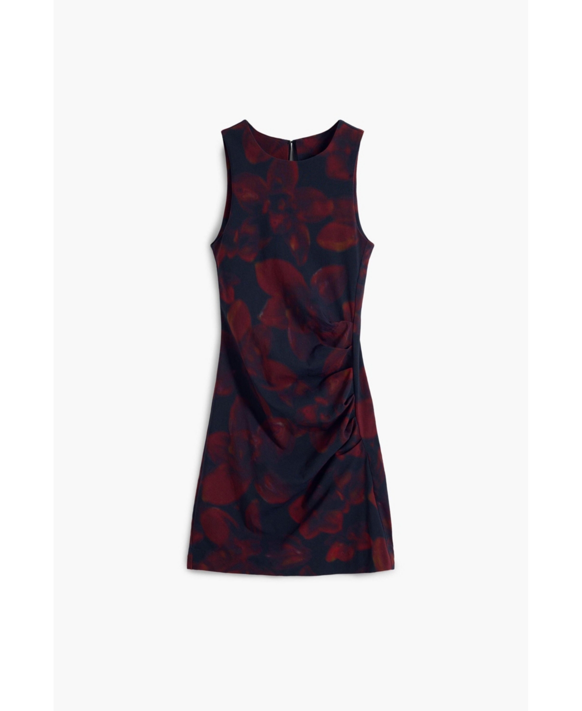 Desigual Ruched Sleeveless Minidress In Red