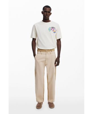 Men's Double-waist denim trousers