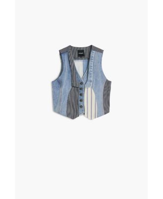 Women's Patchwork denim vest