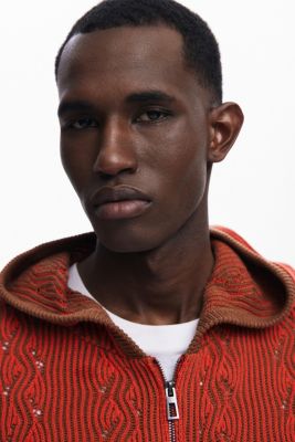 Men's Zip-knit sweater