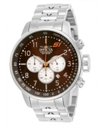 Men's 23081 S1 Rally  Quartz Chronograph White, Brown Dial Watch