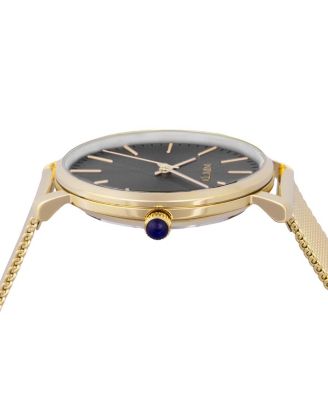 Women's 48845 Angel  Quartz 3 Hand Charcoal Dial Watch