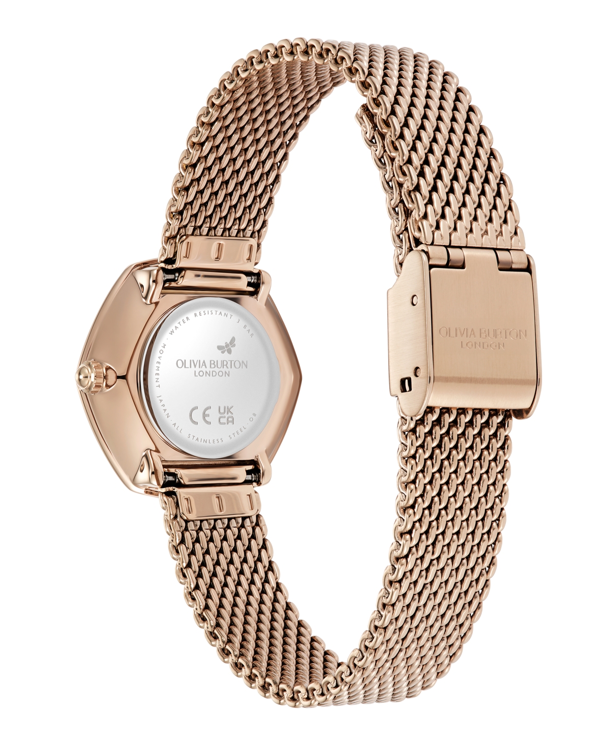 Olivia Burton Women's Charing Rose Gold Tone Stainless Steel Bracelet Watch, 28.5mm In Gold