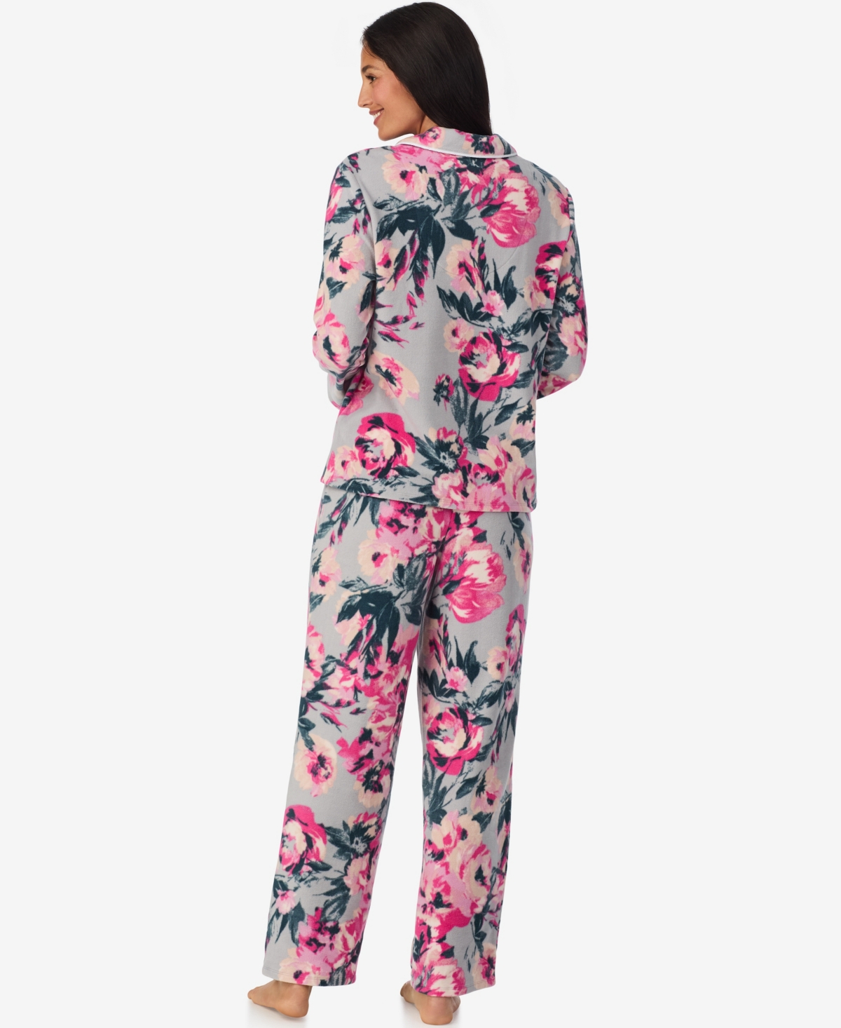 Cuddl Duds Women's 2-piece Stretch Fleece Long Sleeve Pajama Set In Multi