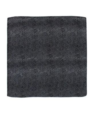 Men's Esteban Scrolling Vines Tone on Tone Patterned Silk 12x12 Pocket Square