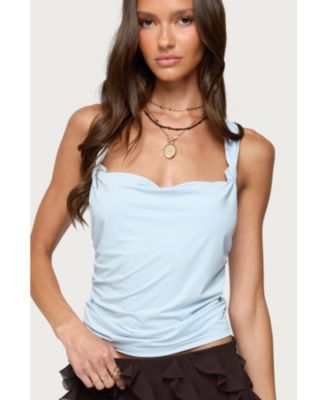 Women's Liza Knotted Cowl Neck Top