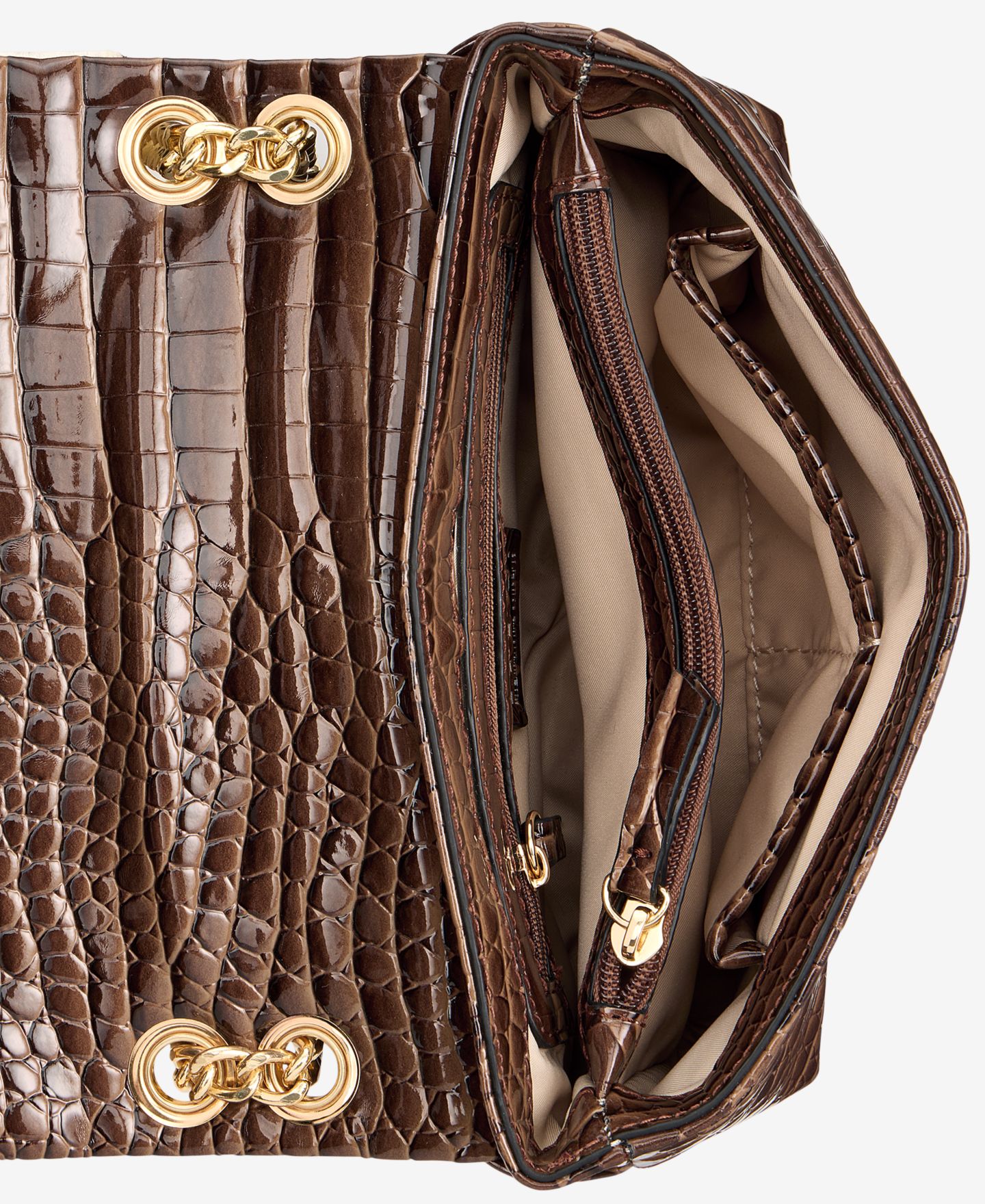 Женская сумка I.N.C. International Concepts Mini Ajae Croc-Embossed Shoulder, цвет: Шоколадный сливовый — фото 3