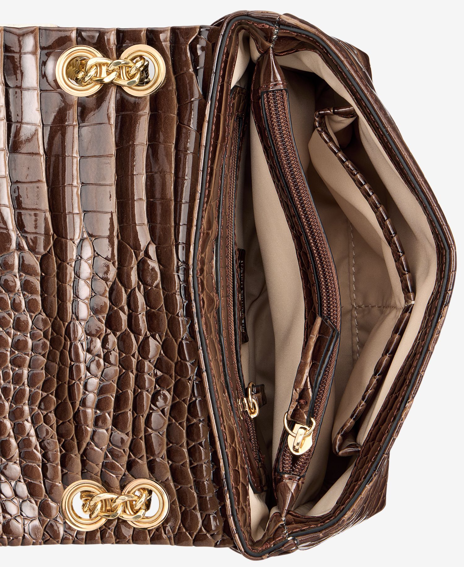 Mini Ajae Croc-Embossed Shoulder Bag