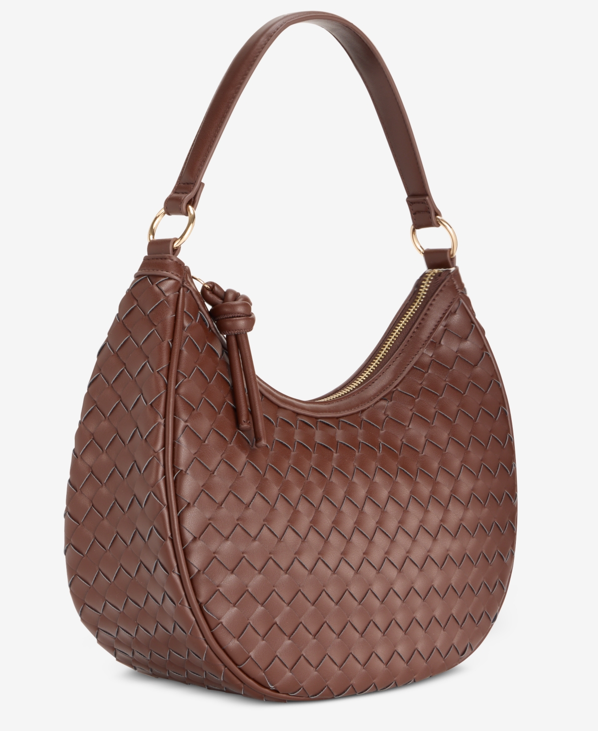 On 34th Woven Crossbody Hobo, Exclusively At Macy's In Brown