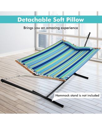 Patio Hammock Foldable Portable Swing Chair Bed Detachable Pillow