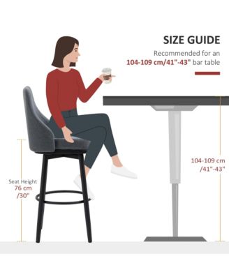   Set of 2  Upholstered  Swivel, Modern Design   Bar Stools