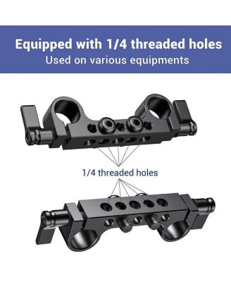 Super Lightweight 15mm Railblock, 2-Pack - With SmallRig Baseplate with Dual 15mm Rod Clamp