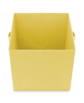Set of 6 Collapsible Fabric Storage Cube Bins, Beige - 13" Foldable Cloth Baskets for Shelves and Cubby Organizers
