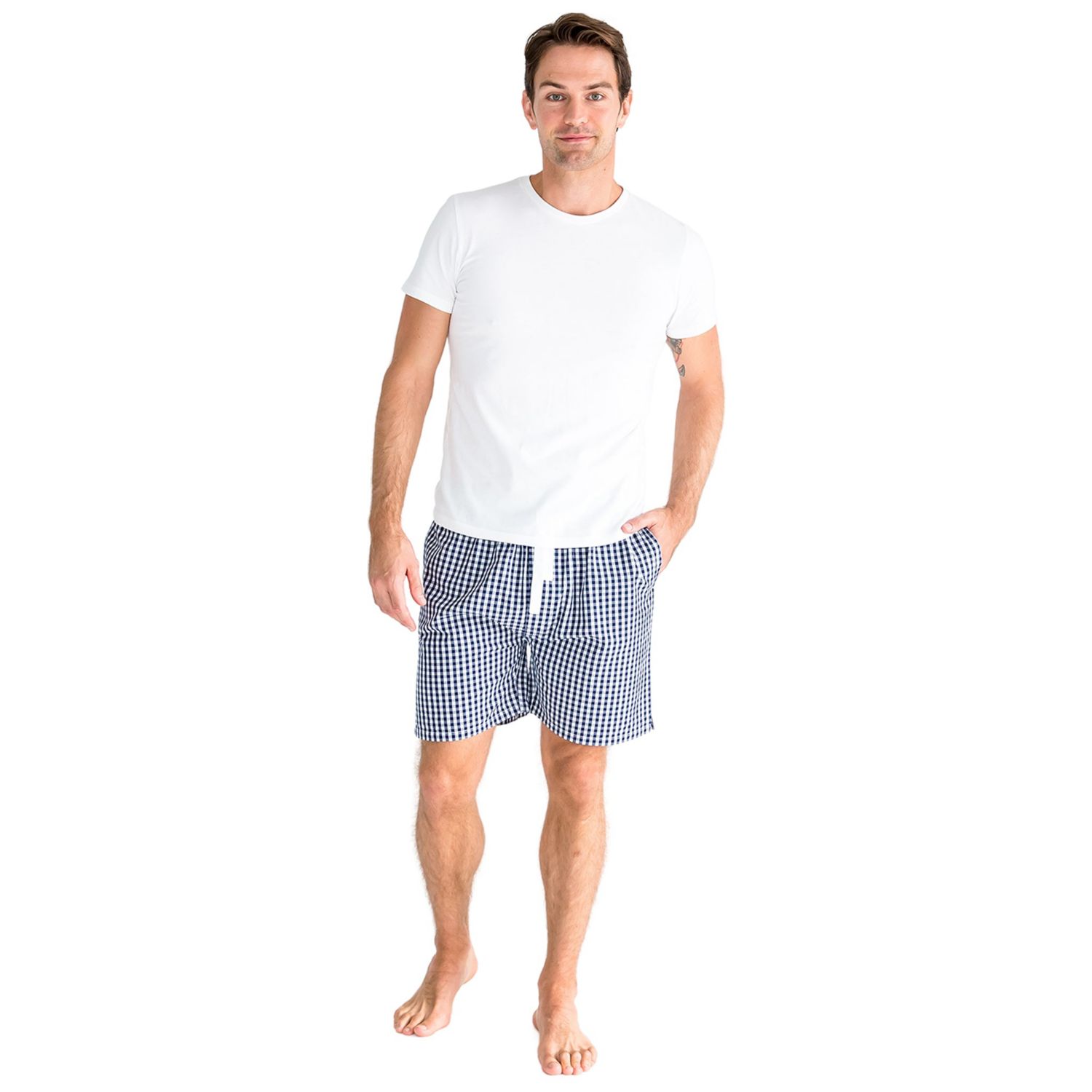 Men’s Organic Cotton Poplin Pajama Sleep Shorts