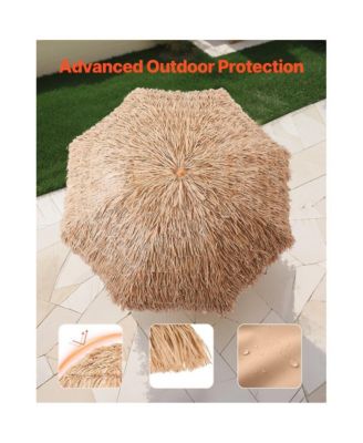 Outdoor Tiki Thatched Umbrella for Patio, Pool, and Garden Shade