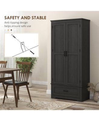 Spacious Kitchen Storage Cabinet with Shelves for Pantry and Kitchen Organization