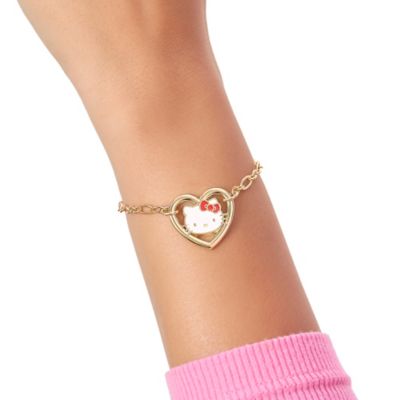 Heart Link Bracelet in Gold-Tone
