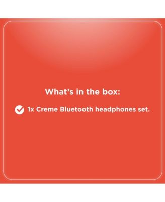 Bluetooth 5.4 Over The Head Headphones With On-Ear Controls and 400 MAH Rechargeable Battery 3304405 Creme