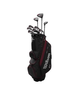 Deep Red Tour Right Hand Mens Carry Complete Golf Set - Standard / Regular / Black