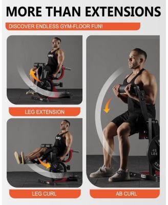 Leg Extension and Curl Machine, Lower Body Special Leg Machine, Adjustable Leg Exercise Bench with Plate Loaded, Leg Rotary Extension for Thigh, Home Gym Weight Machine