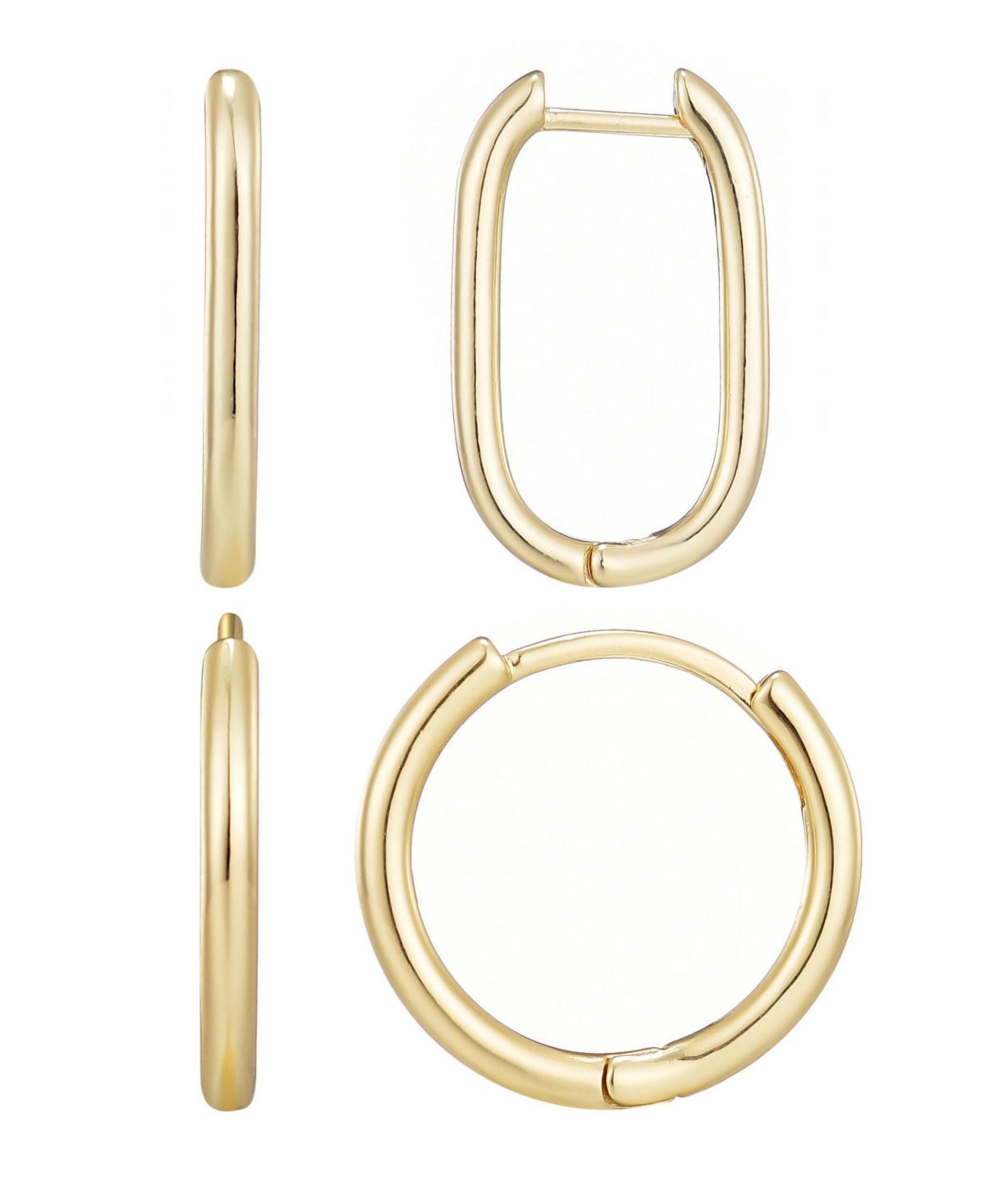 Adornia Gold Hoop Earrings Set In Multi