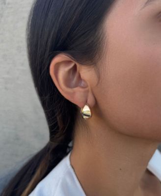 Gold Plated Purse Hoop Earrings