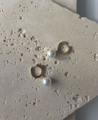 Gold Plated Cubic Zirconia Huggie Hoop Earrings