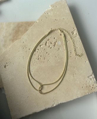 Gold Plated Interlocking Rope Chain Necklace