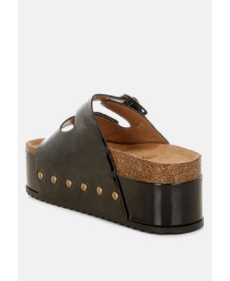 Womens Merton Studded Flatform Slip Ons