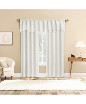 Bronte Floral Jacquard 100% Blackout Rod Pocket Curtain Valance