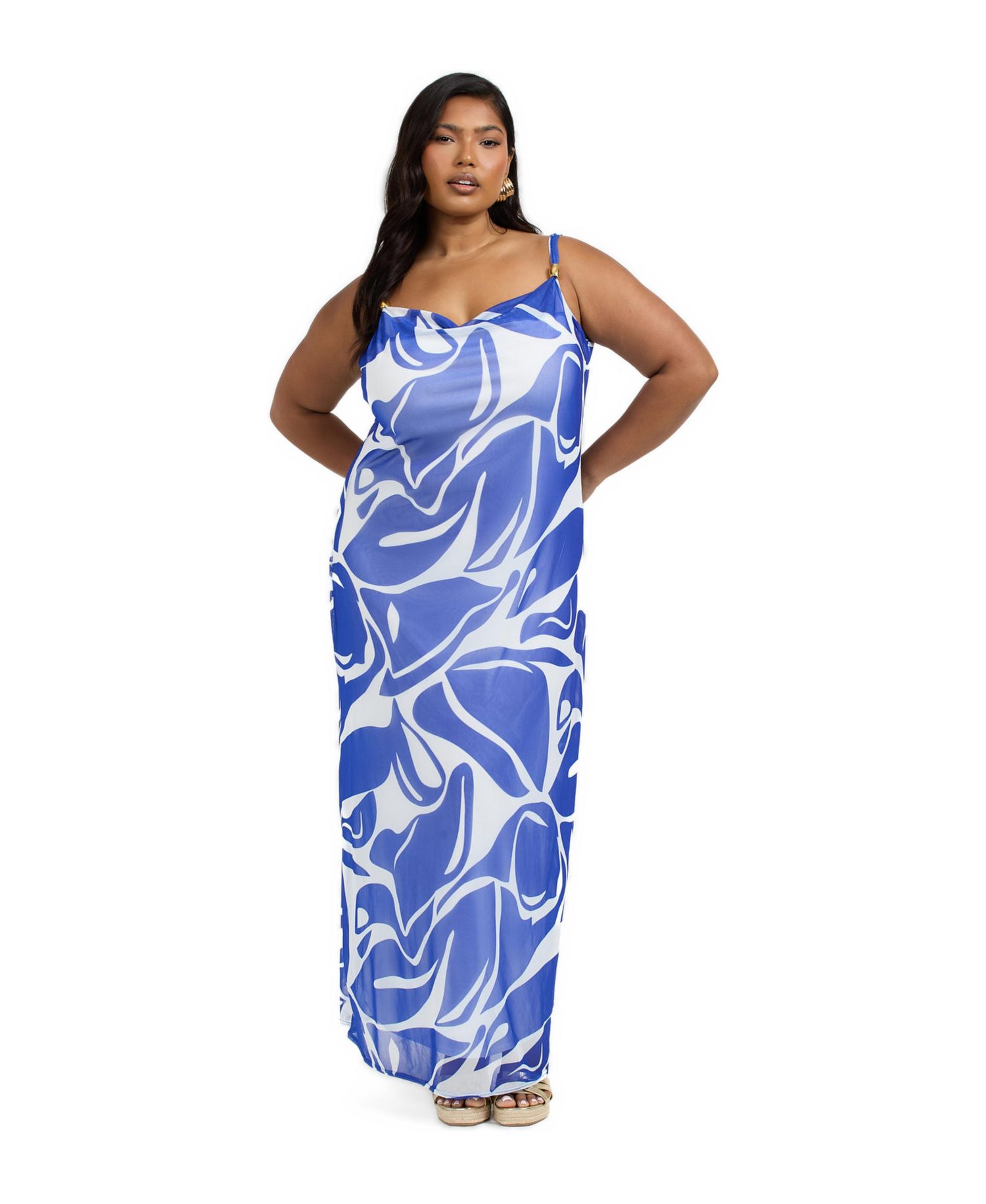 Women's Elegant Patterned Maxi Dress