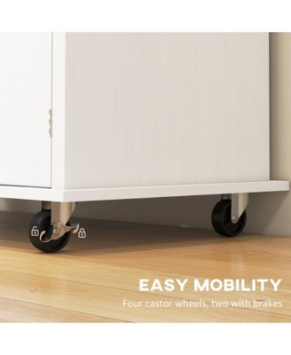 Spacious Kitchen Storage Cabinet with Doors and Shelves for Pantry and Dining Essentials