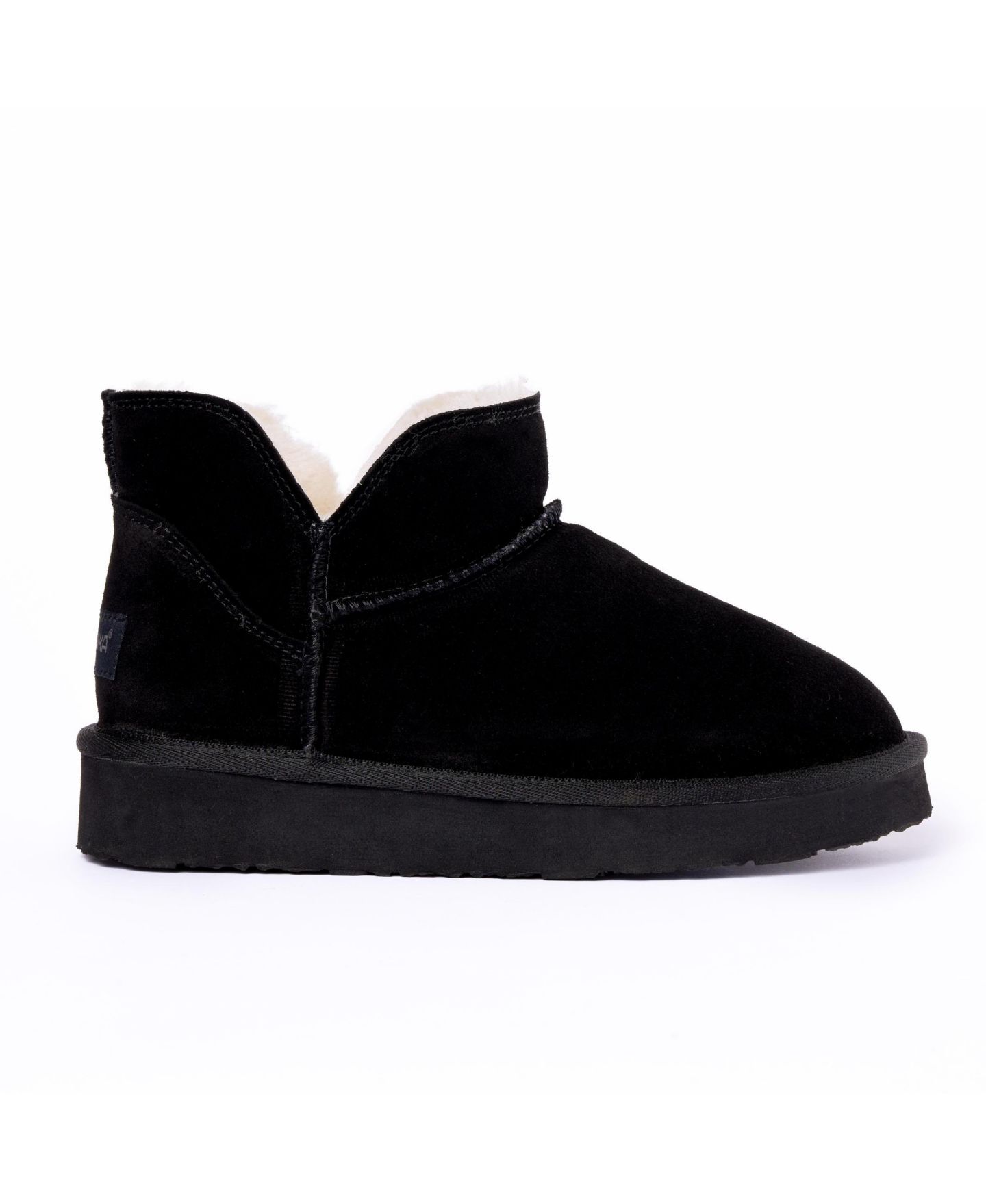 Женские ботинки Minnetonka Mavie Suede Slipper Ankle Booties, цвет: Чёрный — фото 2