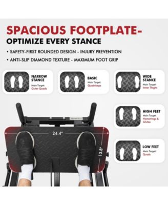 Leg Press Hack Squat Machine Combo, Leg Press Machines for Home Gym with Linear Bearing, Hack Squat Machine with Rear and Front Band Pegs, Leg Machine for Full Range Leg Training