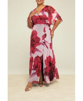 Women's Elegant Flowing Floral Maxi Dress