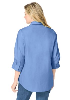 Plus Size Within Perfect Three Quarter Sleeve Shirt