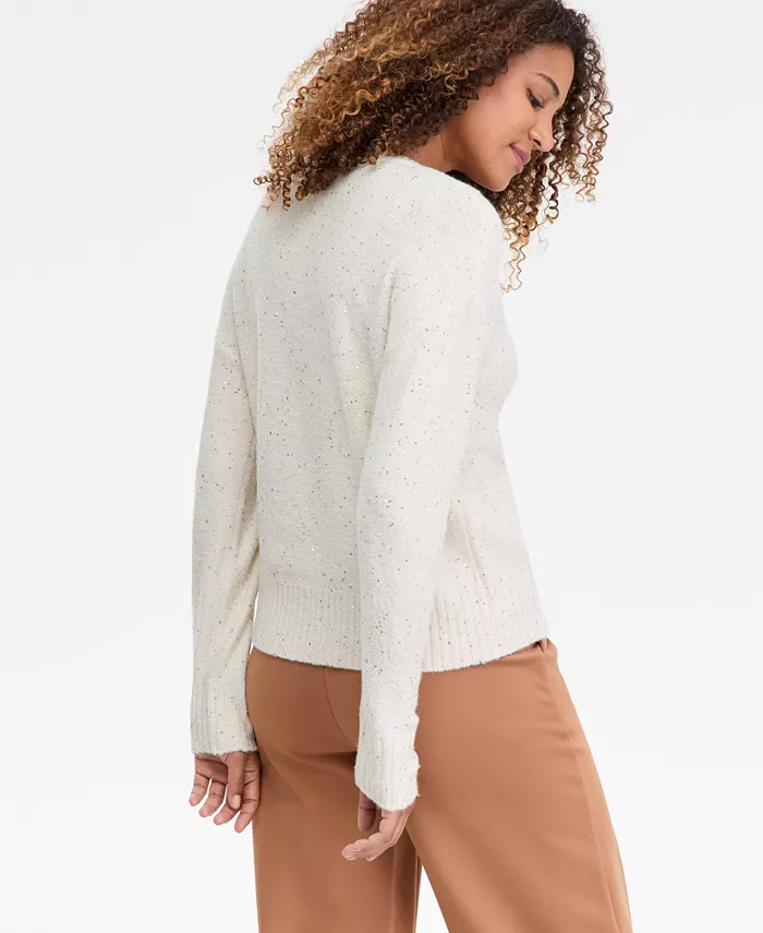 Women's Roving Sequin V-Neck Sweater - thumbnail 8