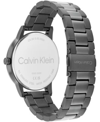 Men's CK Linked Ionic Plated Grey Steel Bracelet Watch 41mm
