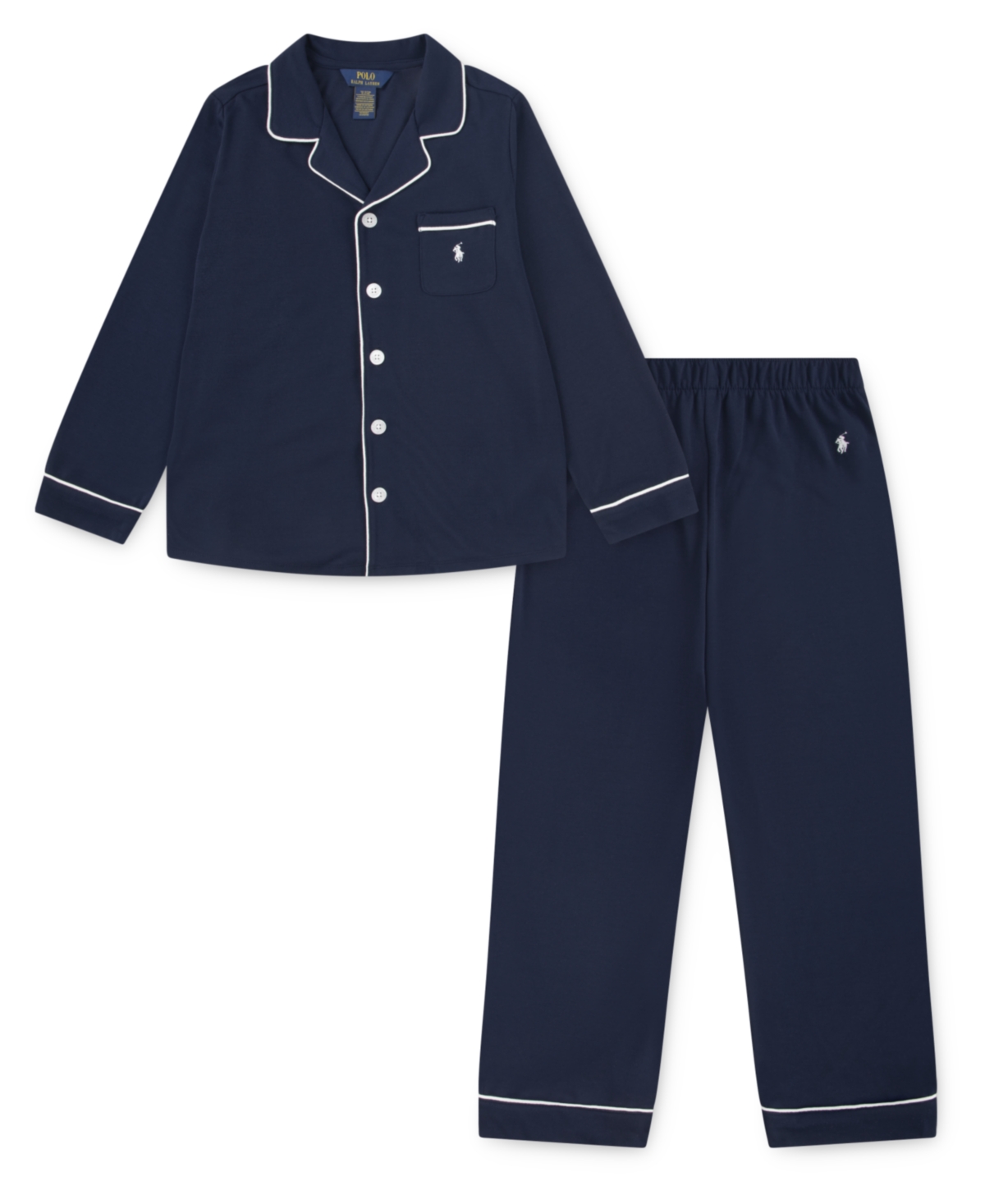 Polo Ralph Lauren Girls 7-16 2-piece Button Up Coat And Pants Set In Blue
