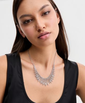 Crystal Statement Necklace, 18" + 3" extender