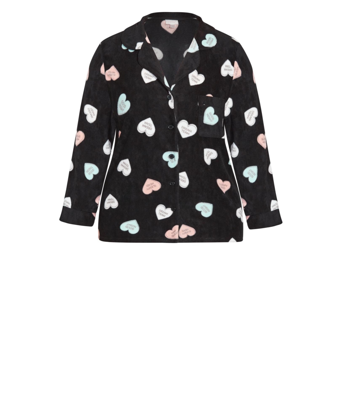 Avenue Women's Button Up Fleece Top