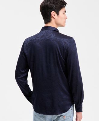 Men's Roma Paisley Jacquard Long-Sleeve Shirt