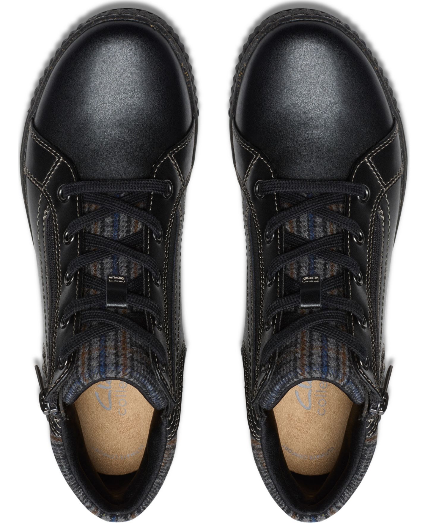 Женские ботинки Clarks Collection Caroline Spice Side Zip Booties, цвет: Чёрный кожаный — фото 4
