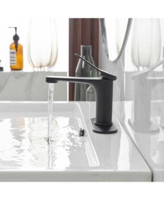 Single Hole Single-Handle Bathroom Faucet in Matte Black