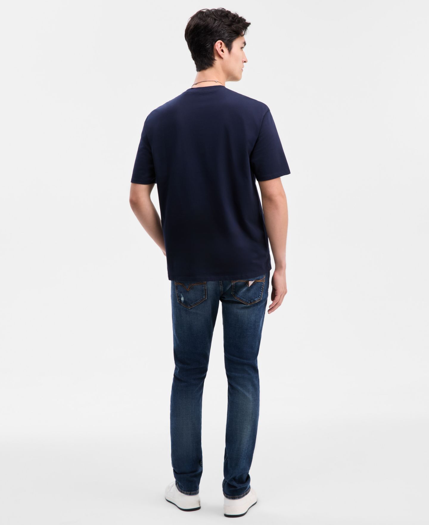 Мужские джинсы GUESS Destroyed Slim Tapered Fit, цвет: Варёный — фото 3