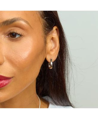 Petal Hoops Medium in Gold Vermeil