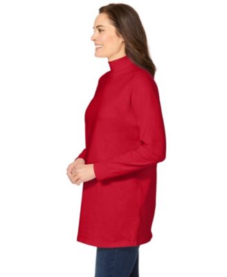 Women's Plus Size Perfect Long-Sleeve Mockneck Tee